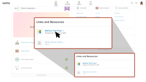 Screenshot of Student Dashboard with Links &amp; Resources section highlighted. cursor hovering over Method Test Prep link